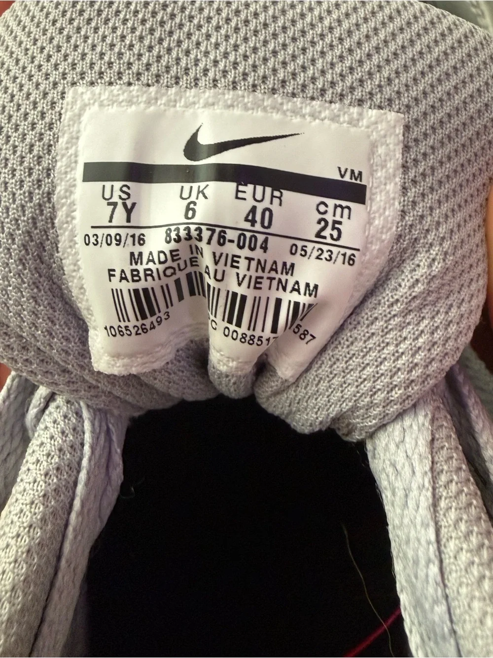 Nike Kids Silver and Pink Air Max Sneakers
